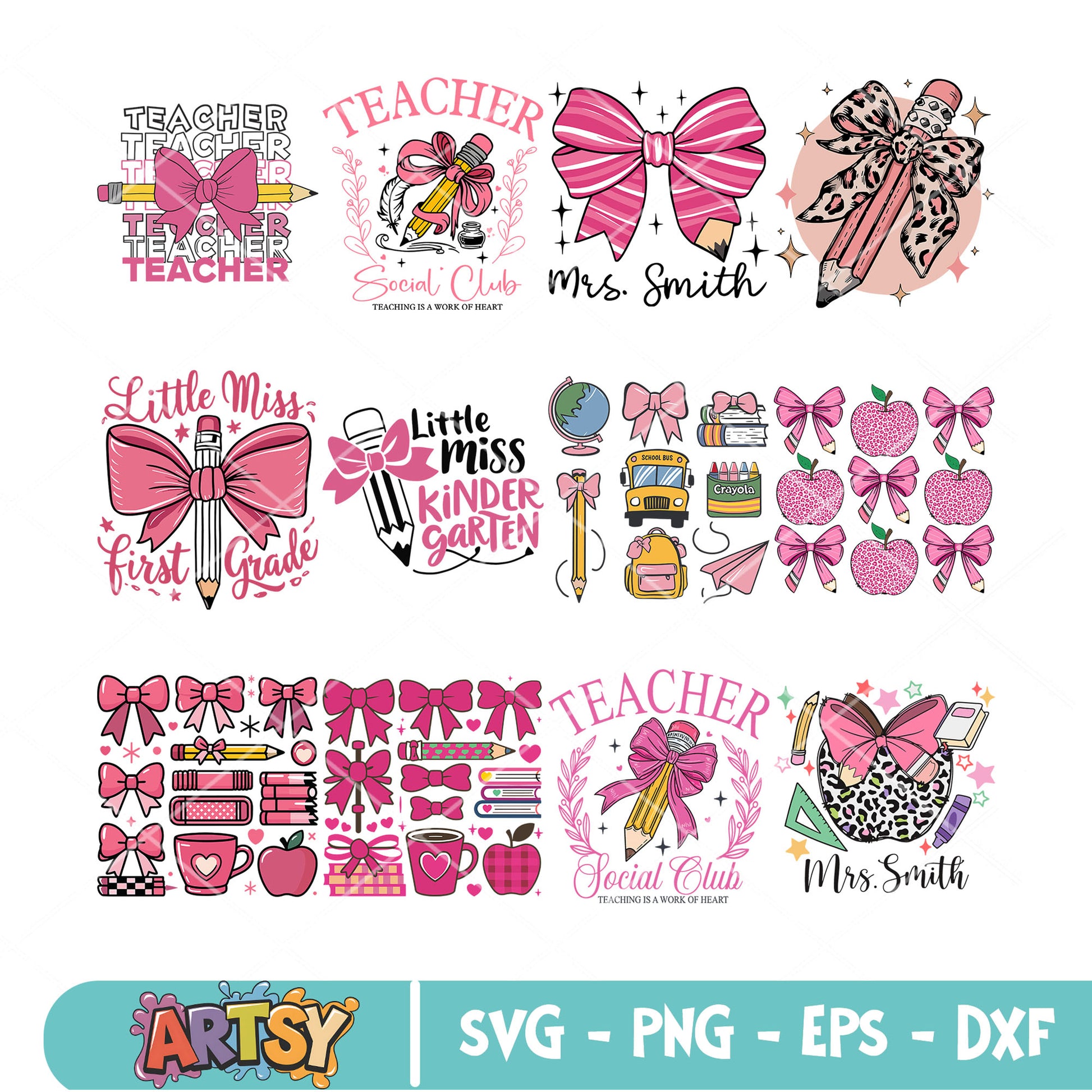 Pink stuff lovely teacher svg bundle, teacher gifts​ svg, the teacher​ svg