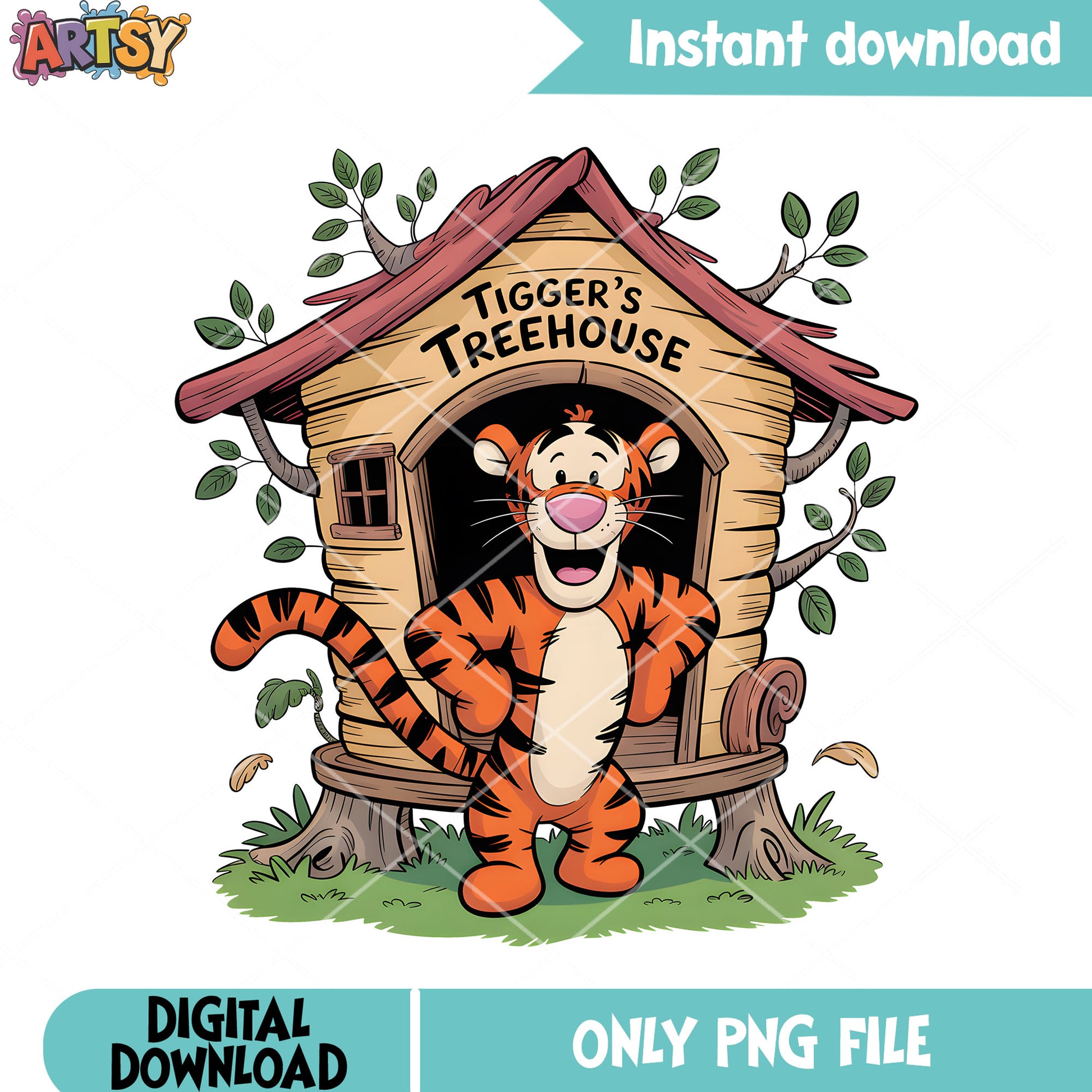 Pink treehouse  tigger png, disney tigger png, tigger house png