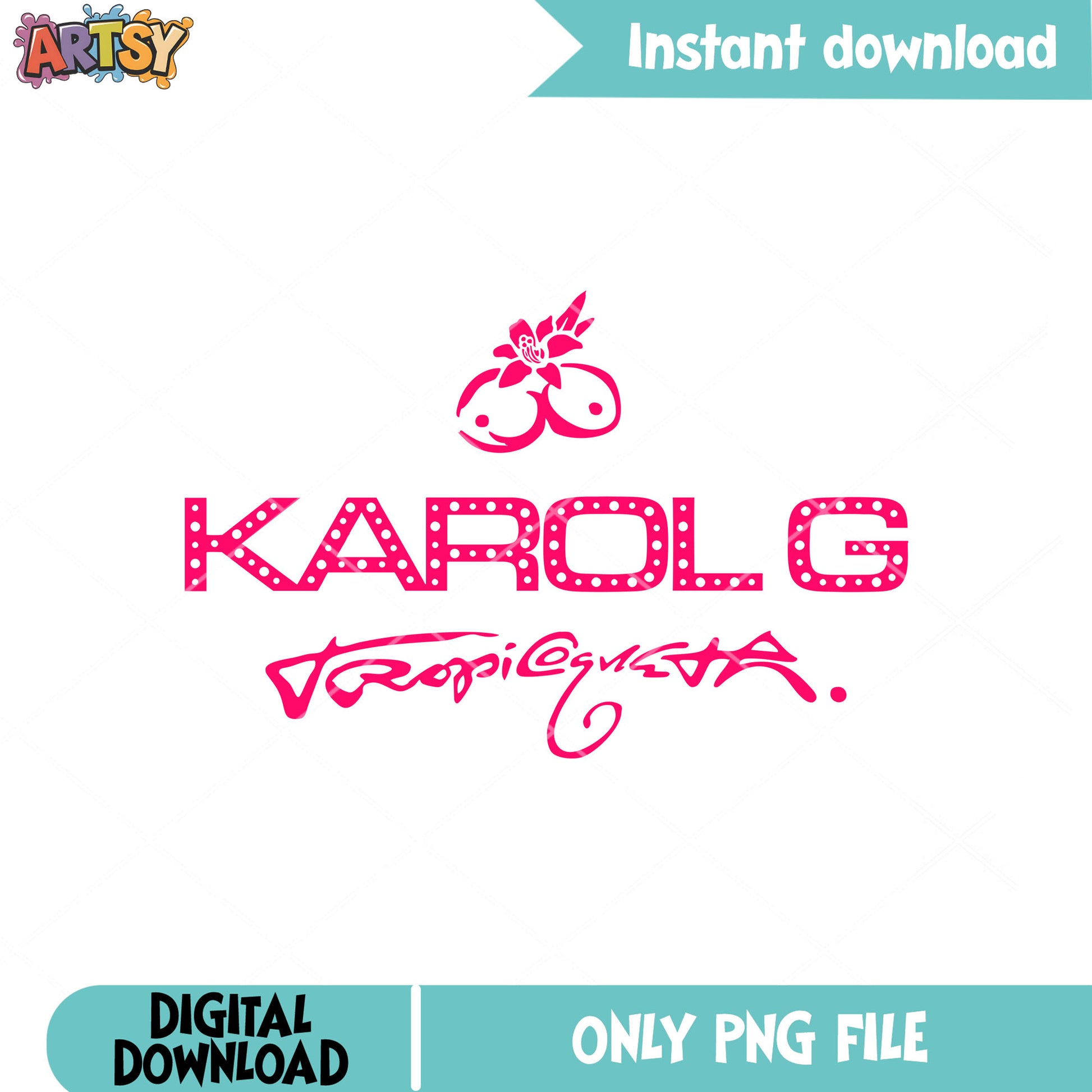 Pink tropicoqueta karol g png, karol g new song png, karol g png