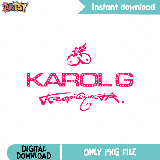 Pink tropicoqueta karol g png, karol g new song png, karol g png