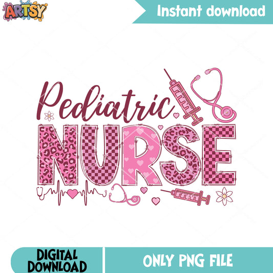 Pink valentine for nurse png, valentine love png, valentine season png