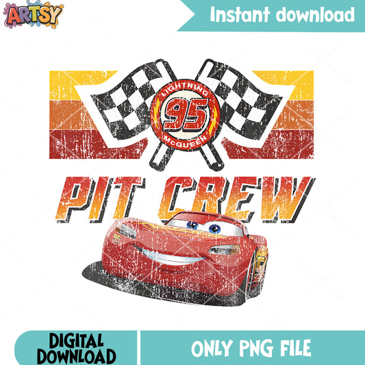 Pit crew 95 racing car png, lightning mcqueen png, ​car 2 png