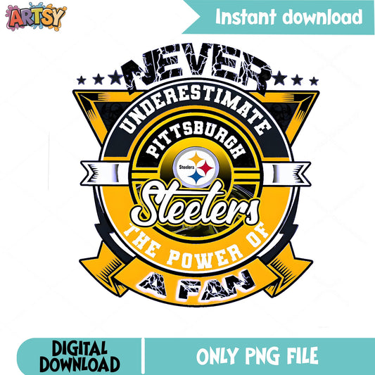 Pittsburgh Steelers Fan PNG, NFL Football Team PNG, Steelers PNG