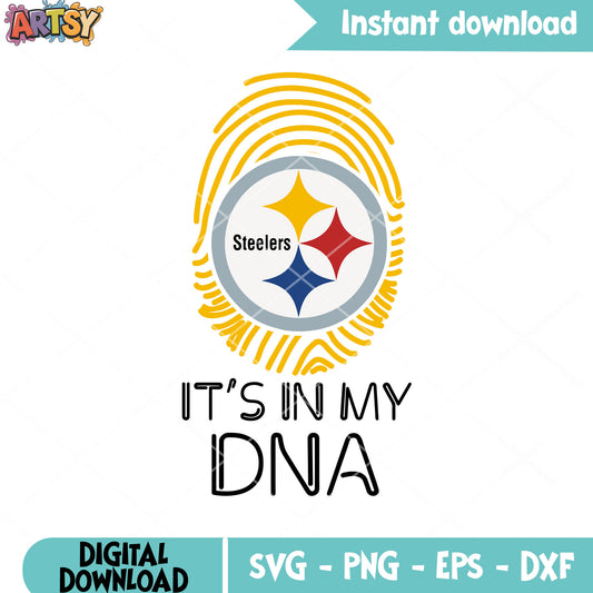 Pittsburgh dna steelers svg, fingerprint svg, pittsburgh svg