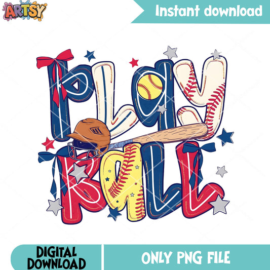 Play ball poster vibes png, baseball png, baseball poster png