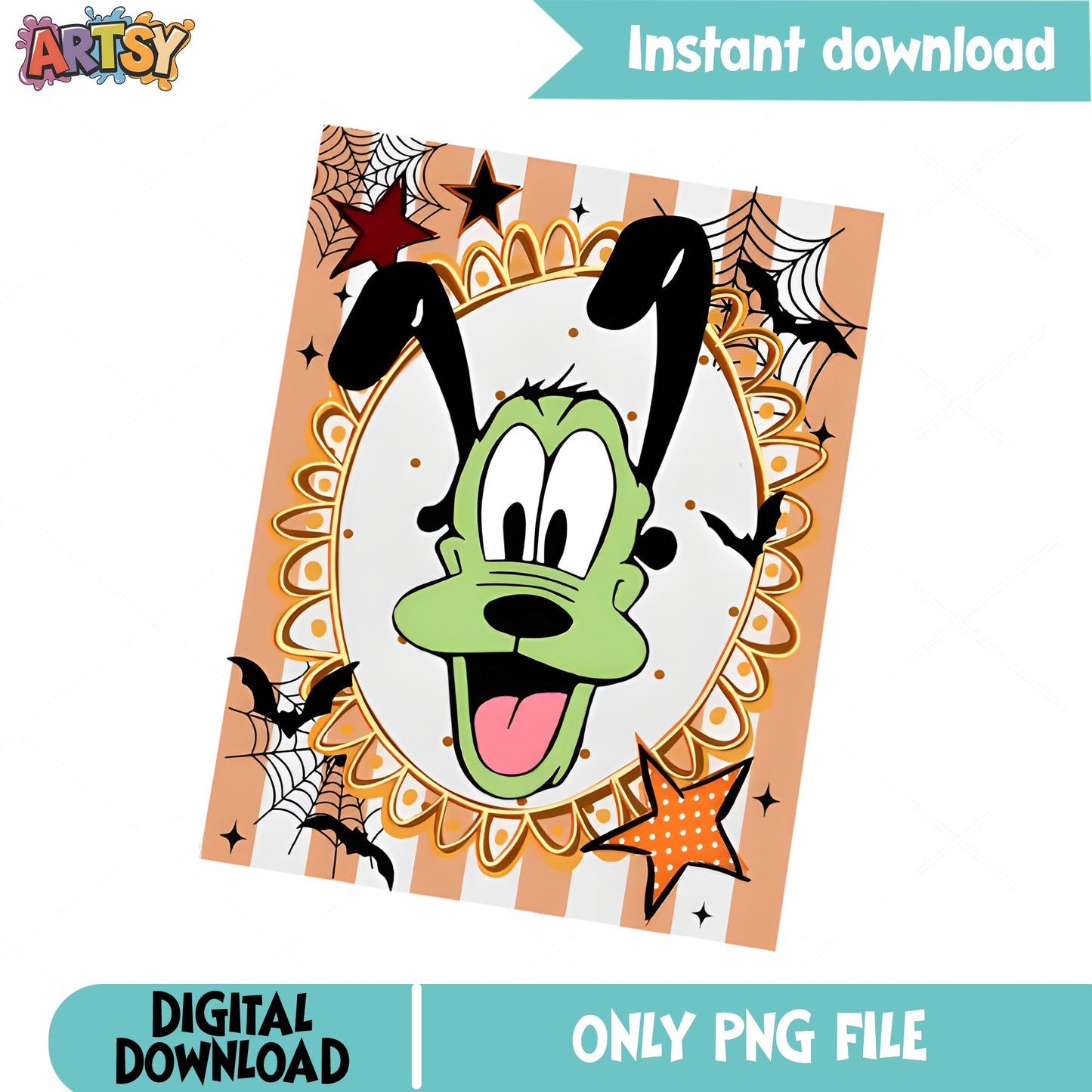 Pluto Halloween PNG, Disney Dog Halloween PNG, Spooky PNG
