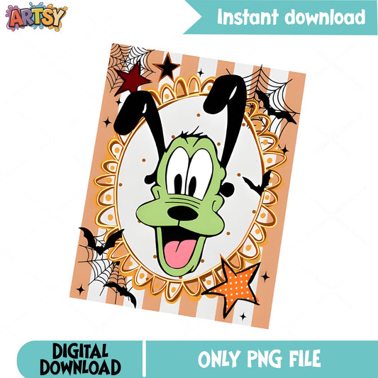 Pluto Halloween PNG, Disney Dog Halloween PNG, Spooky PNG