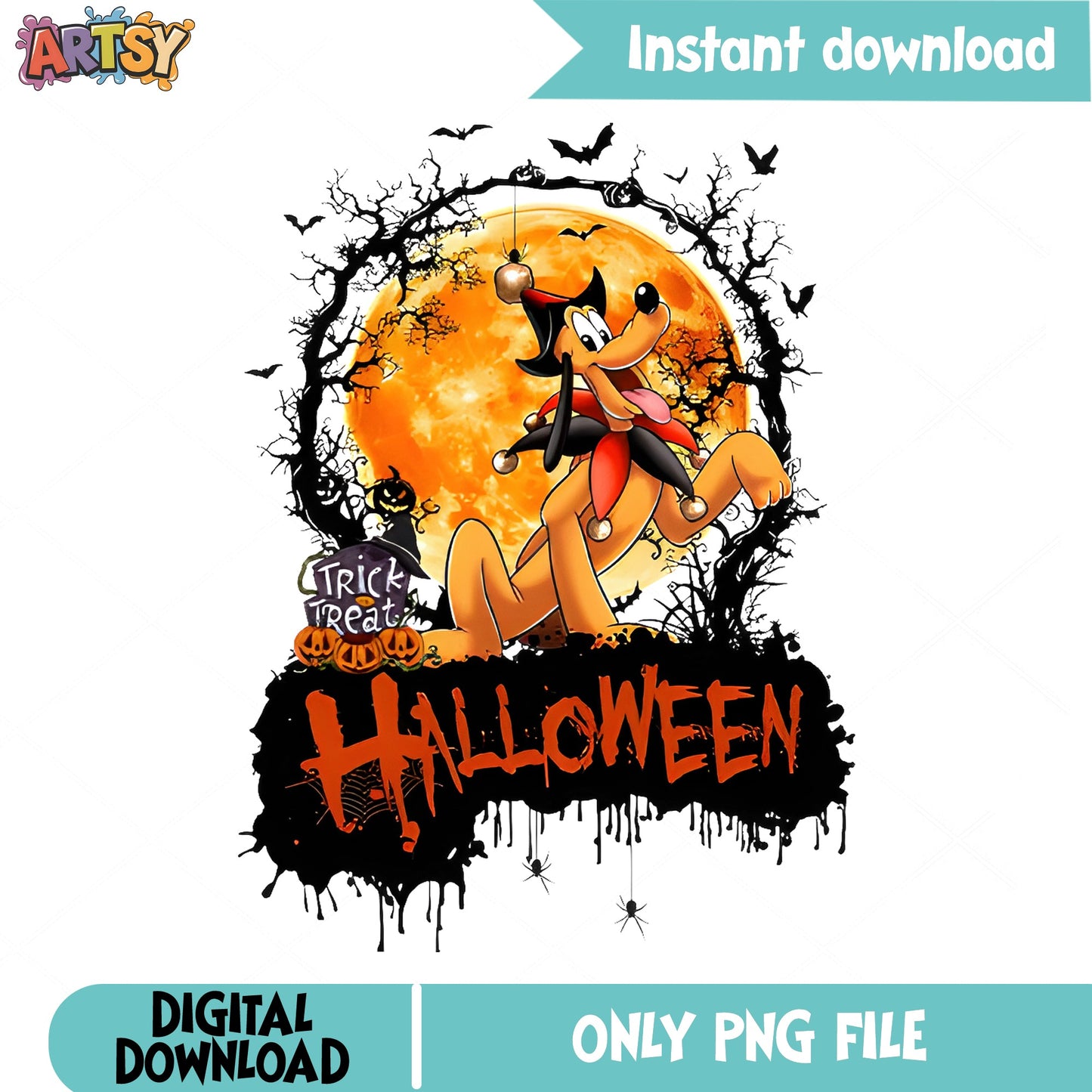 Pluto Halloween PNG, Disney Halloween PNG, Trick Or Treat PNG