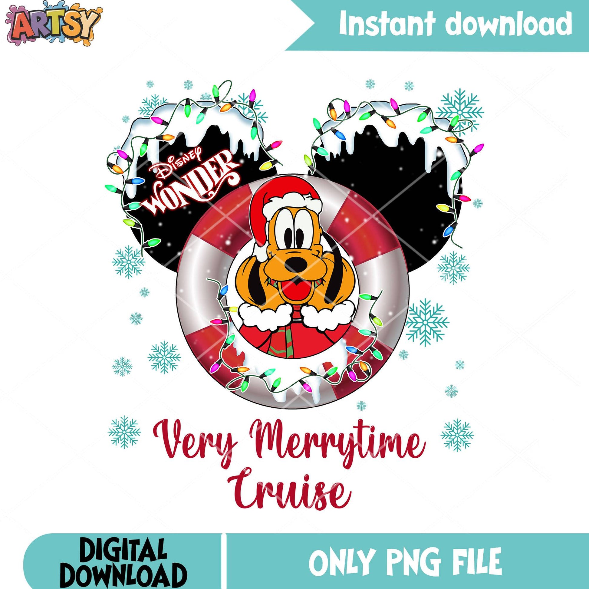 Pluto mickey ear cruise png, disney wonder png, disney cruise png