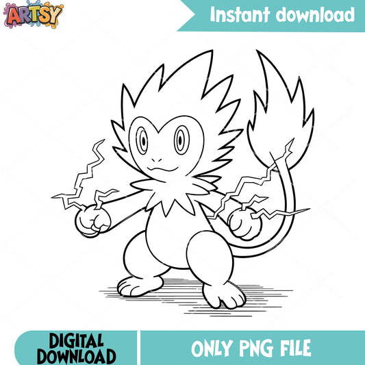 Pokemon Coloring page Zeraora png, Zeraora pokemon png, nintendo switch png