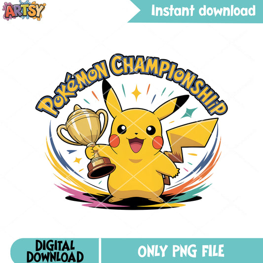 Pokemon champion ship png, pikachu png, pokemon card png
