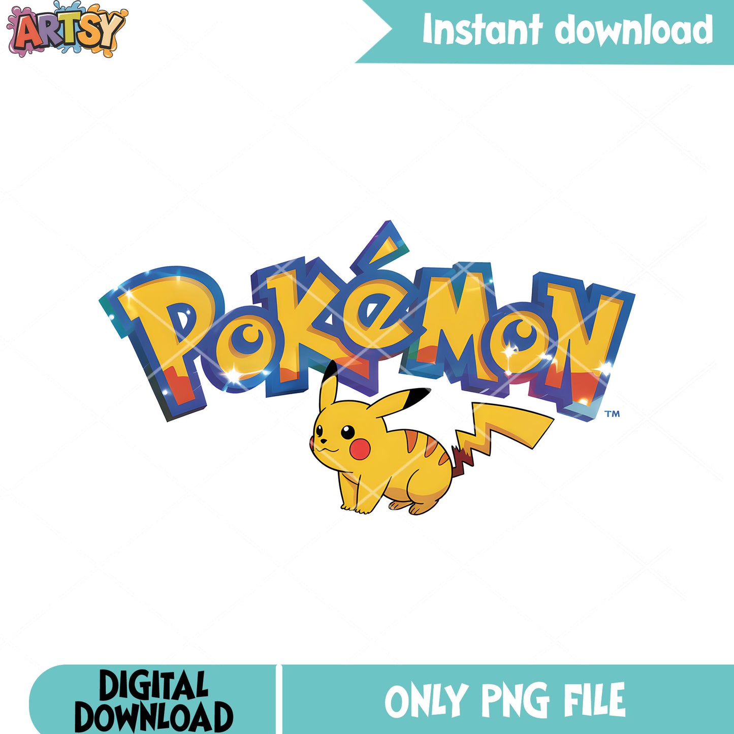 Pokemon electric poster png, pikachu png, pokemon poster png