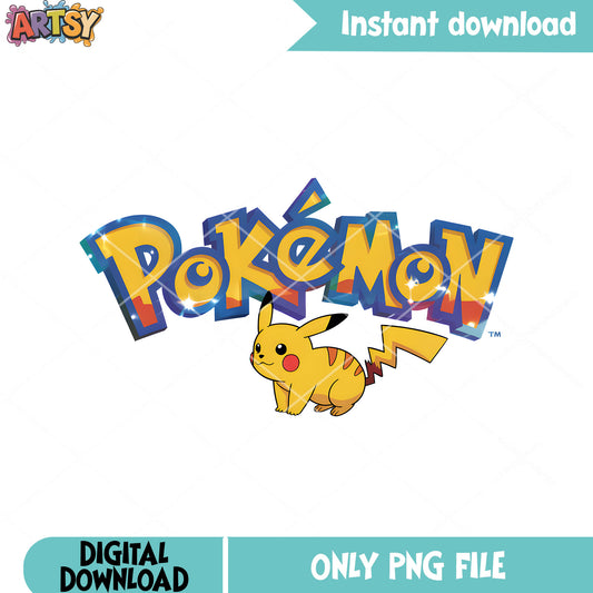 Pokemon electric poster png, pikachu png, pokemon poster png