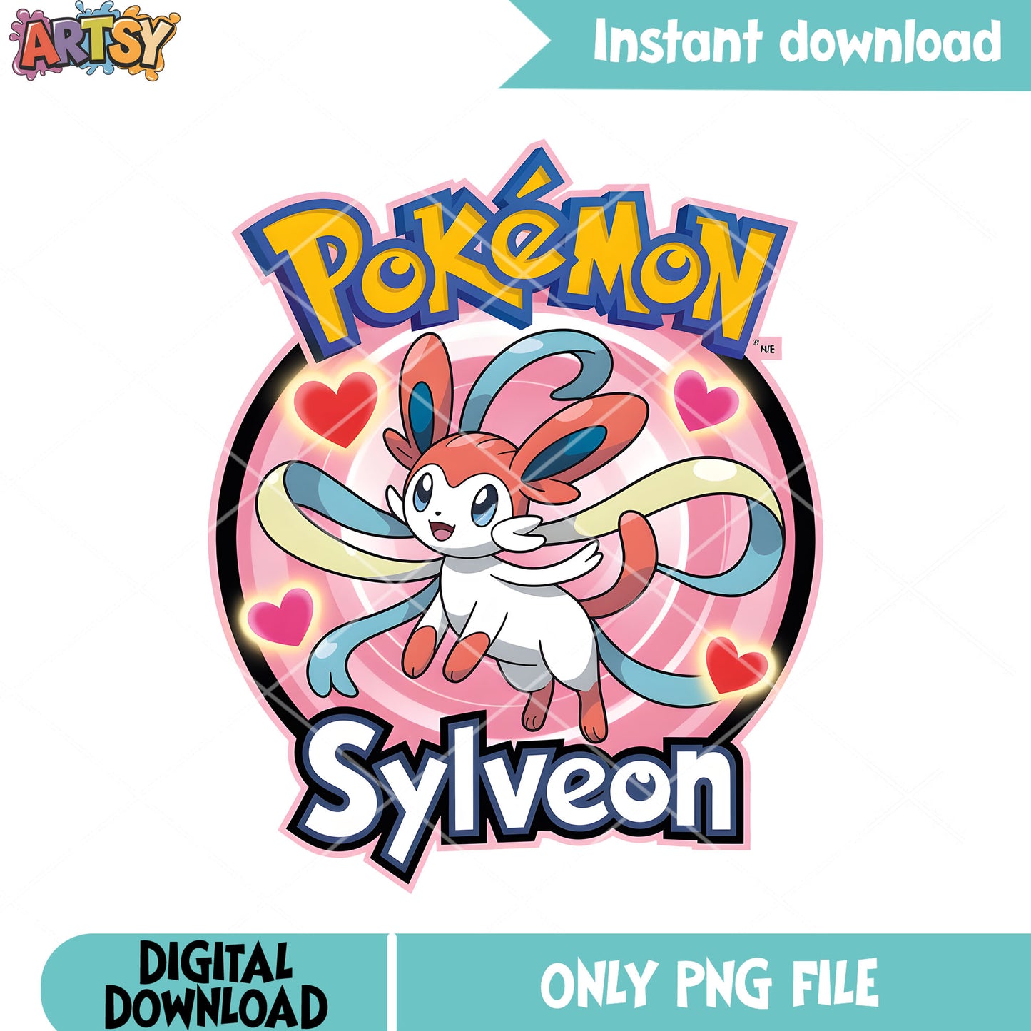Pokemon fairy poster png, nintendo switch png, pokemon sylveon png