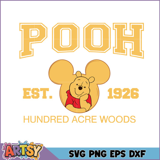 Pooh Bear SVG, 1926, Hundred Acre Woods