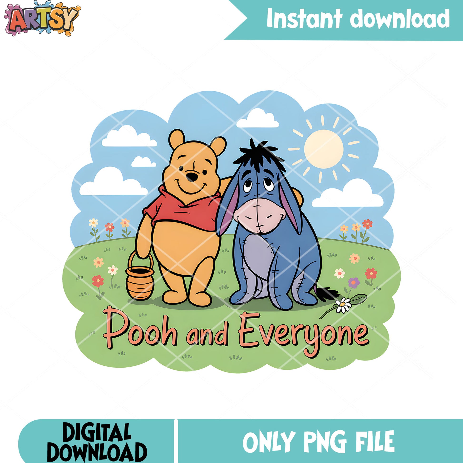 Pooh and everyone disney png, winnie the pooh png, disney movies png