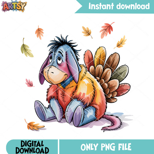 Pooh friends poster png, disney eeyore png,​ disney character png
