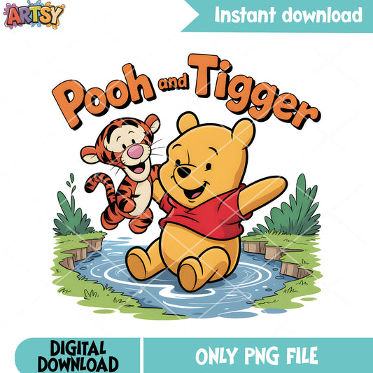 Pooh poster tiger png, winnie the pooh png, disney tiger png