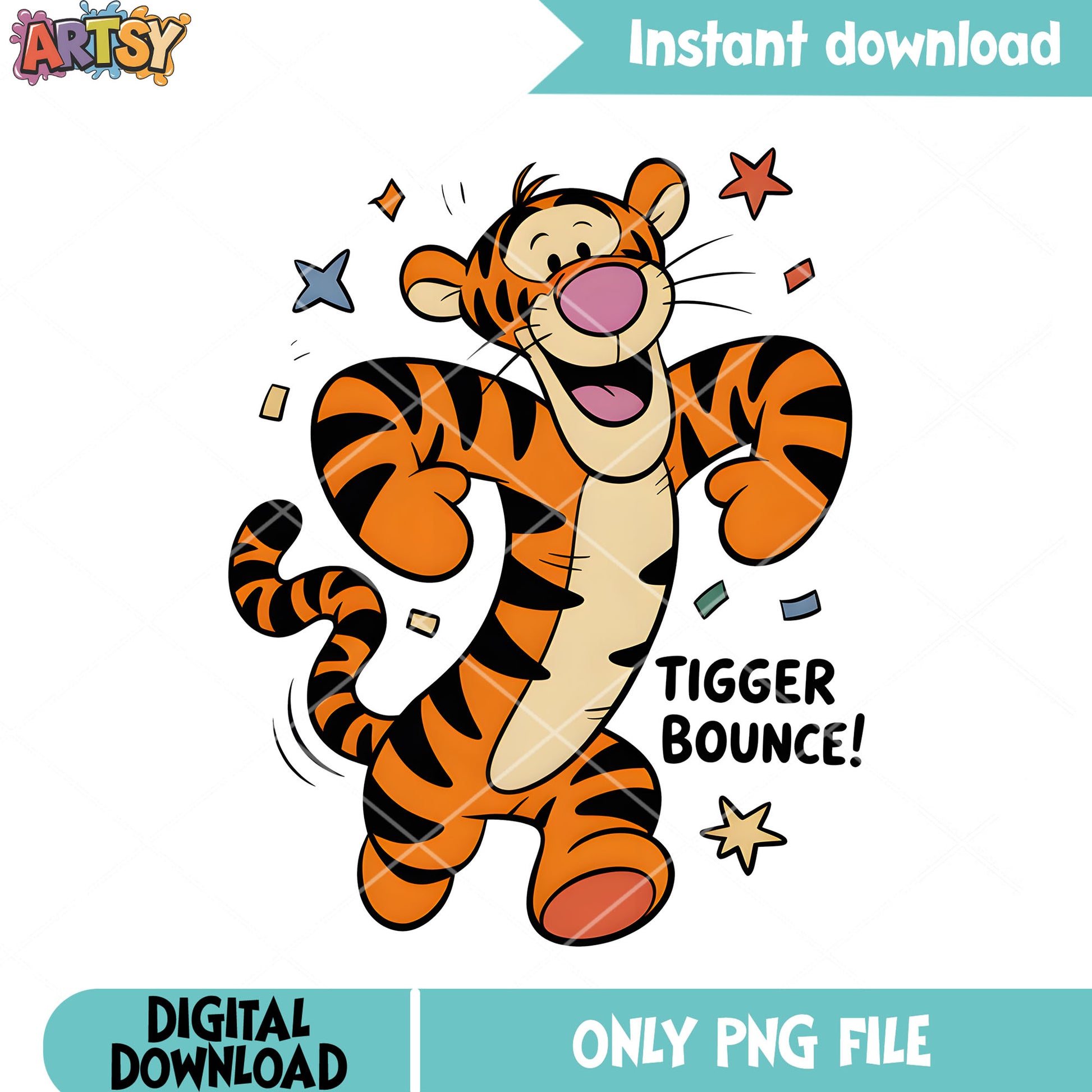 Pooh vibes bouncing png, disney sticker png, winnie the pooh png
