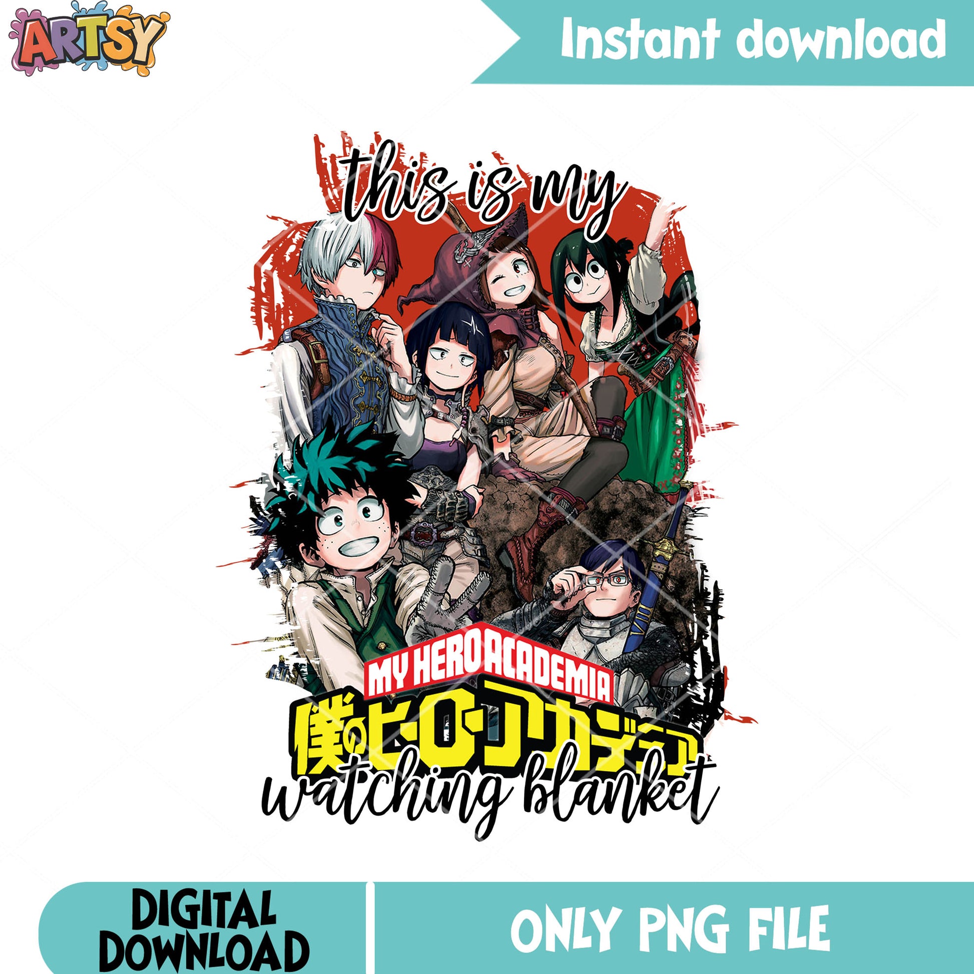Poster My hero academia anime png, bakugo png, deku png