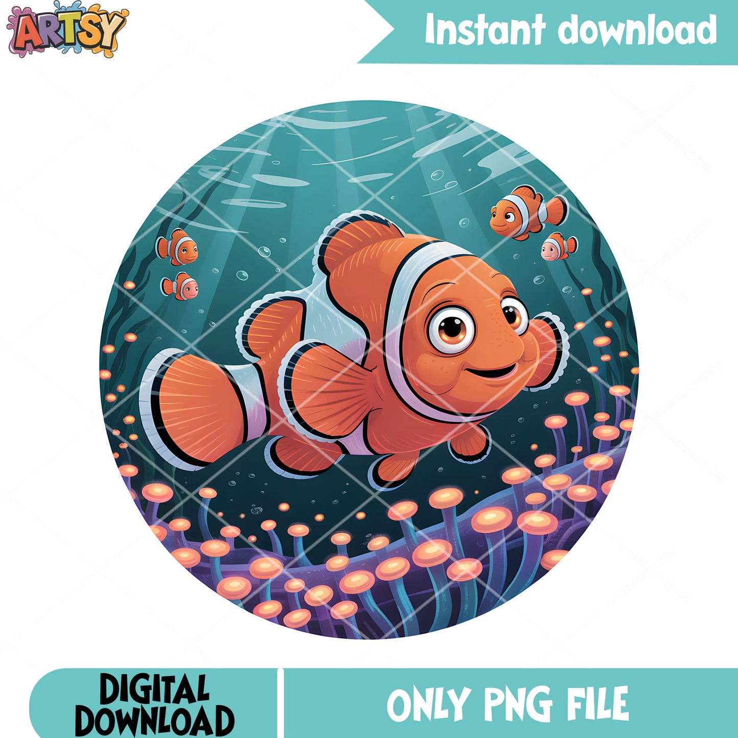 Poster dad and son clownfish png, disney poster png, clownfish​ png