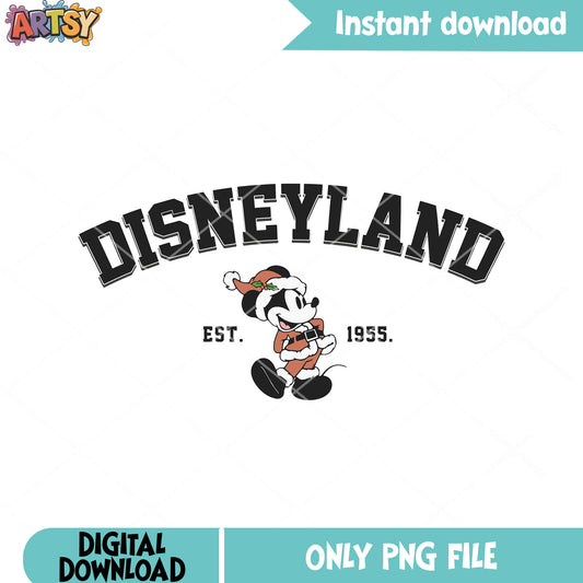 Poster for disney christmas png, disneyland png, santa costume png