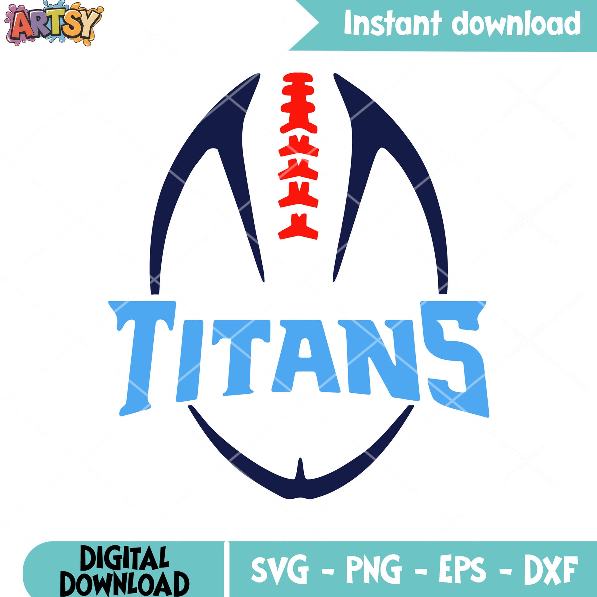 Poster logo titans svg, nfl​ football ball svg, tenessee svg