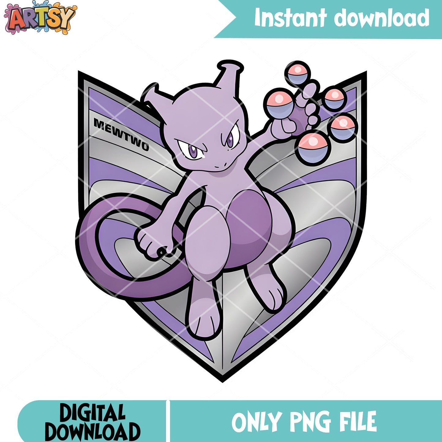 Poster mewtwo gifts png, legendary pokemon png, pokemon mewtwo png