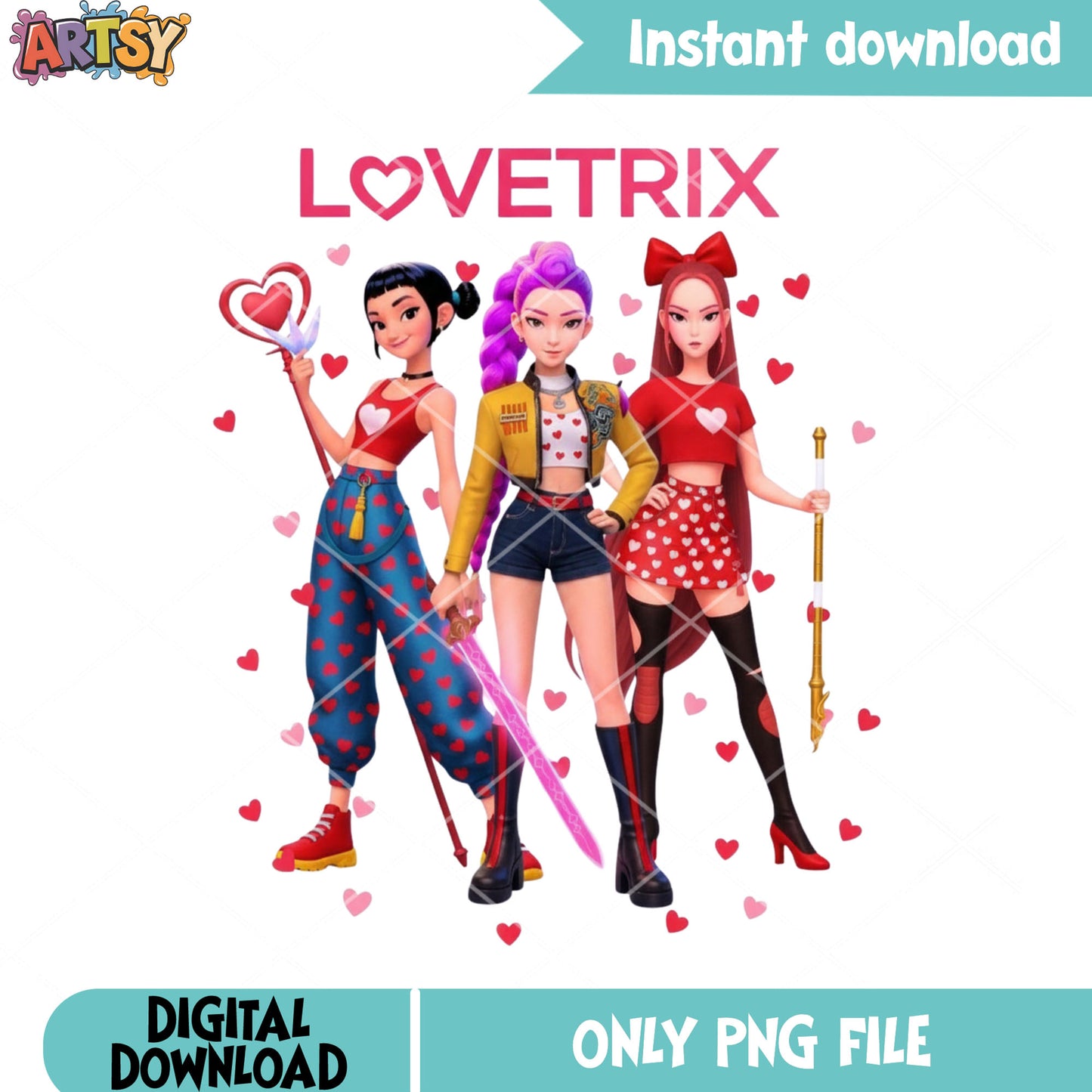 Poster trix hunter kpop png, kpop movies png, valentines poster png