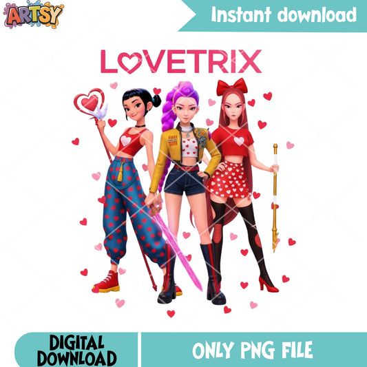 Poster trix hunter kpop png, kpop movies png, valentines poster png