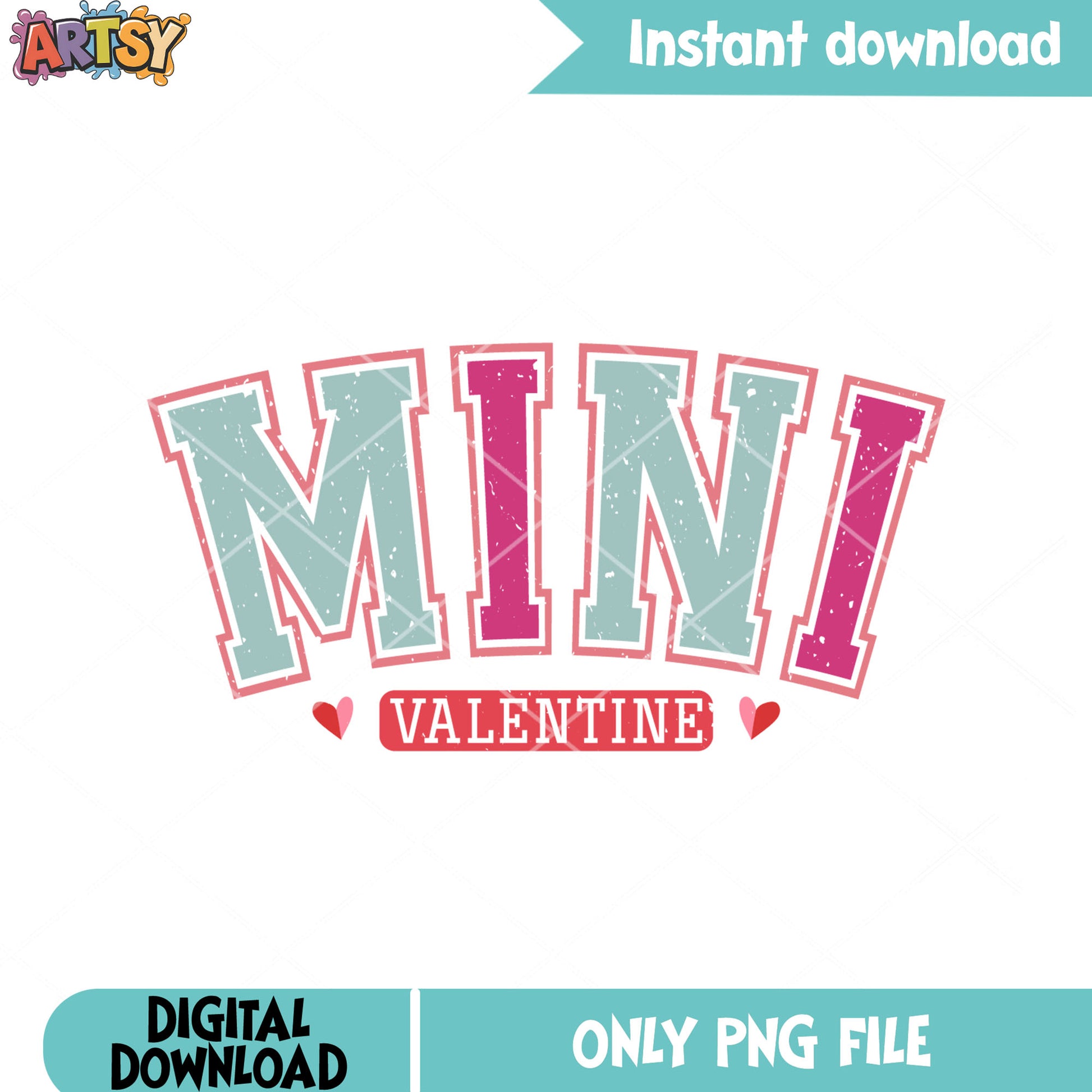 Poster valentine MINI love png, valentine season png, valentine day png