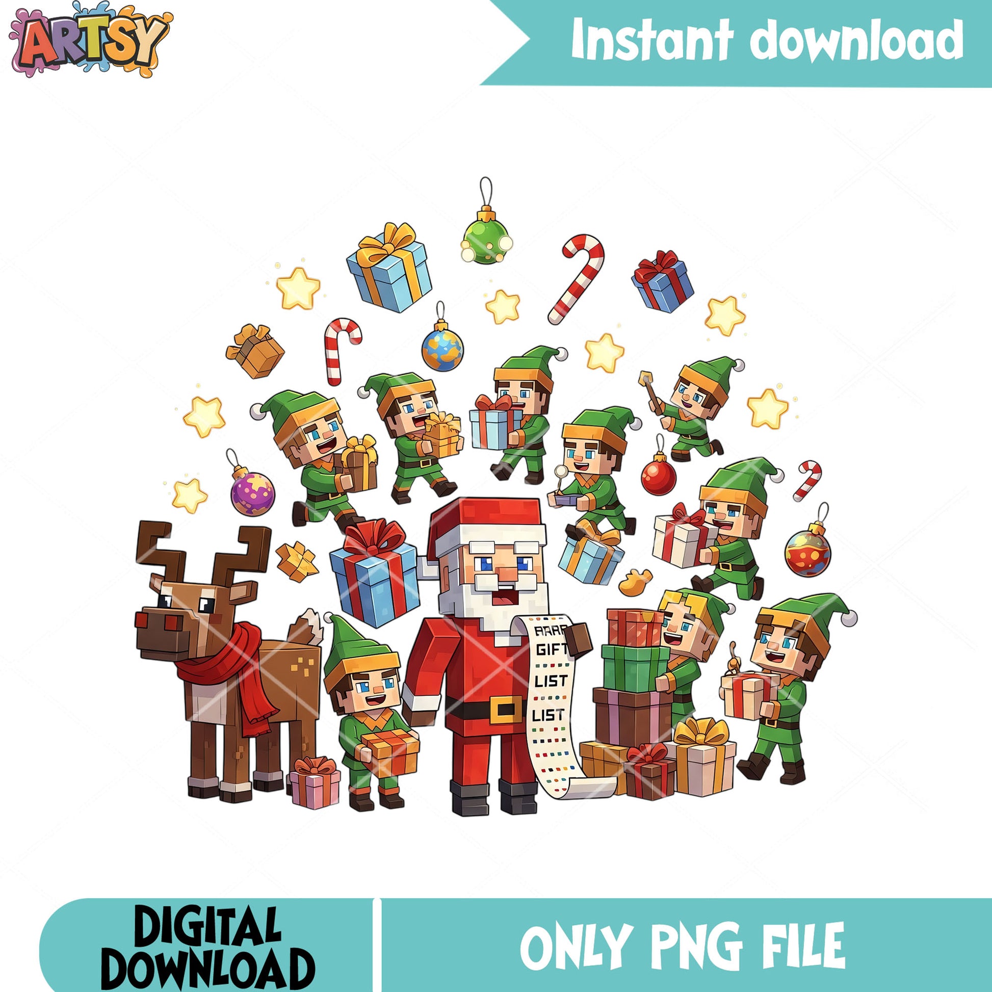 Prepare for christmas minecraft png, mojang png, minecraft christmas​ png