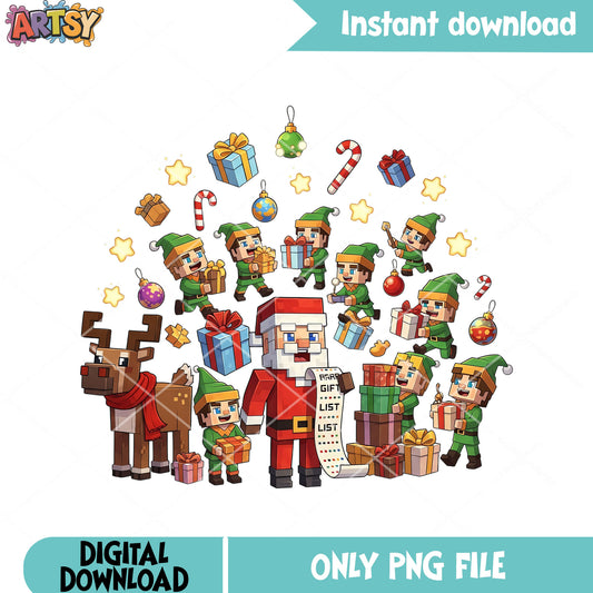 Prepare for christmas minecraft png, mojang png, minecraft christmas​ png