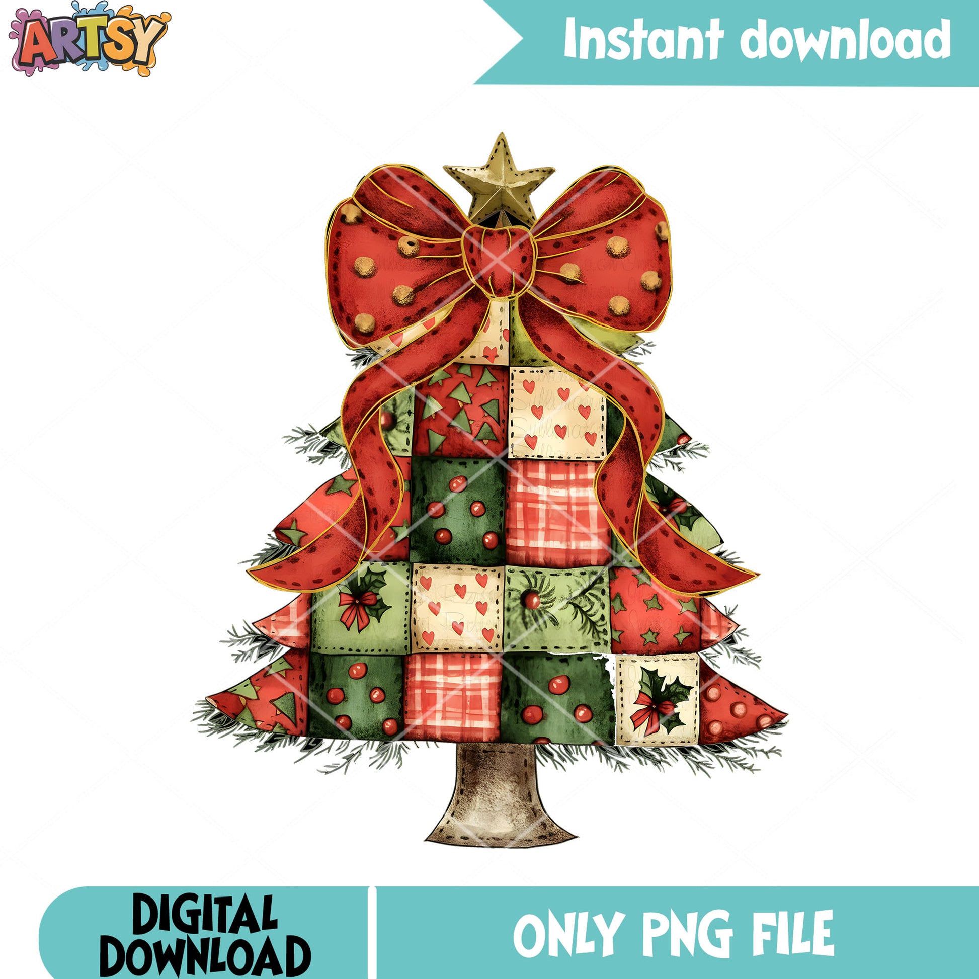 Present christmas tree png, merry christmas png, pine tree png