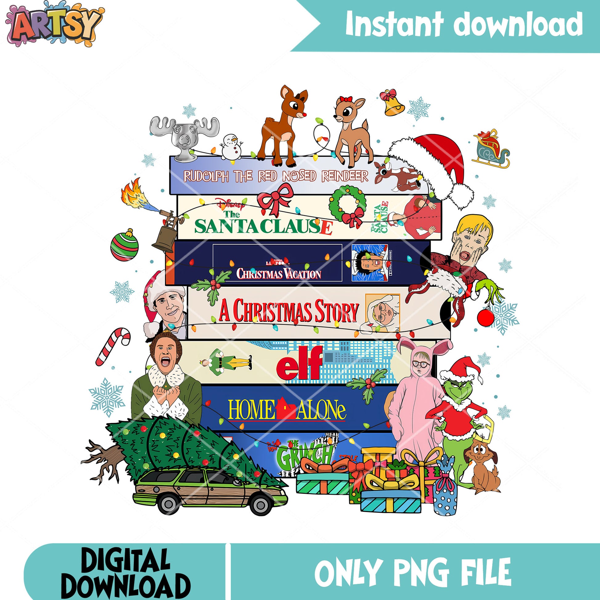 Present for christmas movie png, christmas gifts png, home alone png
