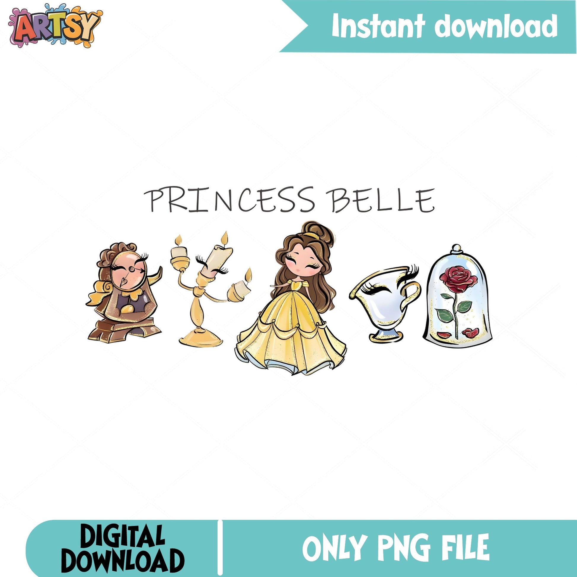 Princess Belle Beauty And The Beast PNG, Disney Princess PNG, Belle PNG