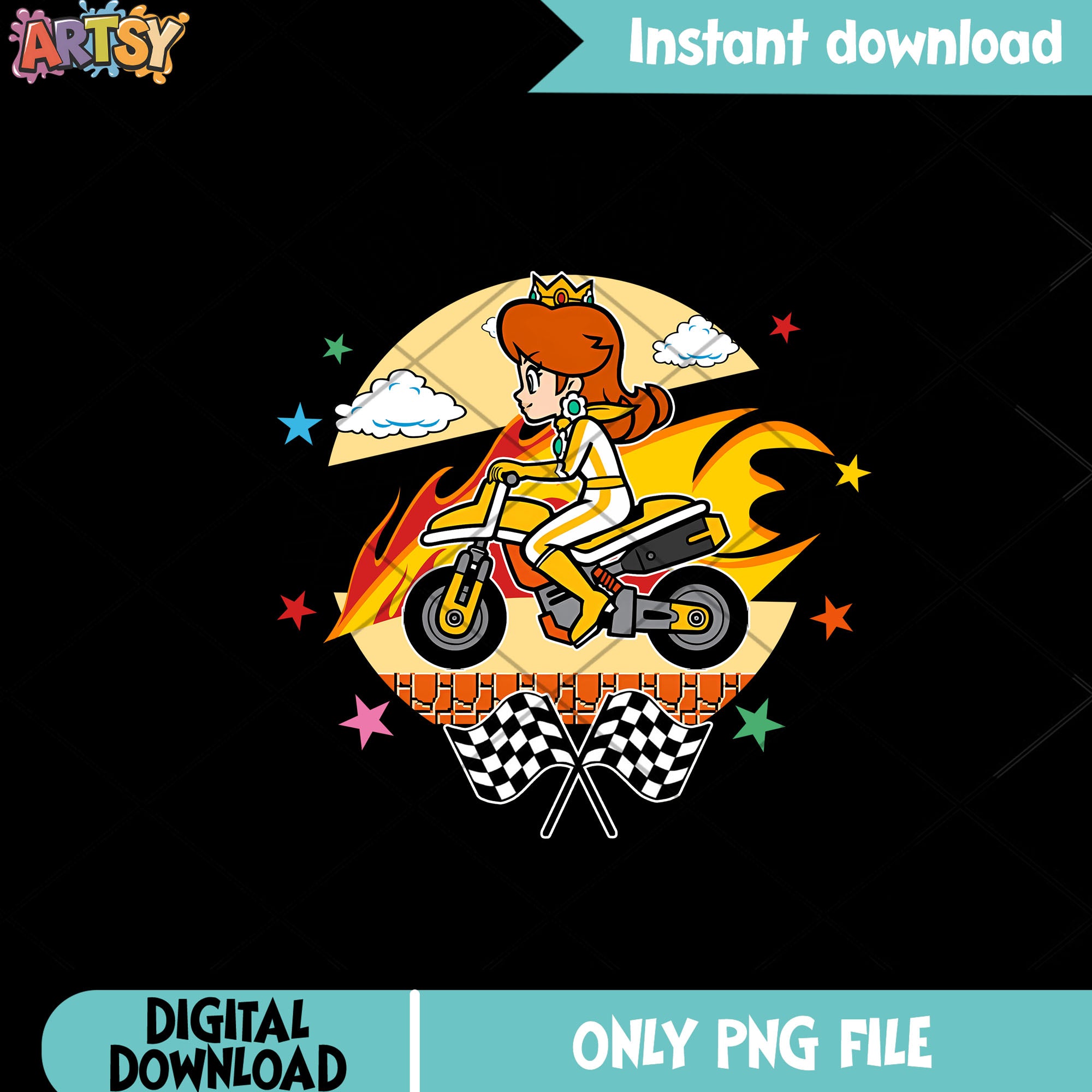 Princess daisy racing kart png, mario racing kart png, nintendo art pn ...