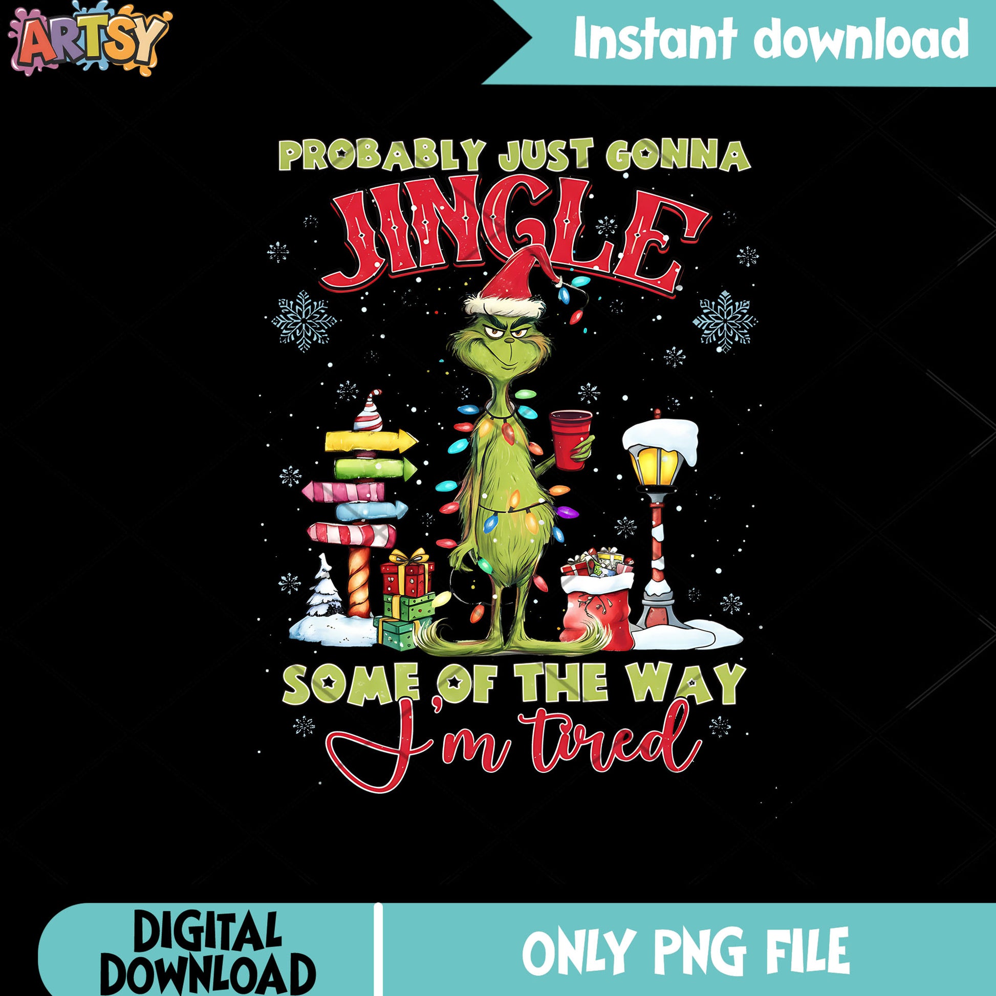 Probably just gonna jingle png, the grinch png, merry christmas png