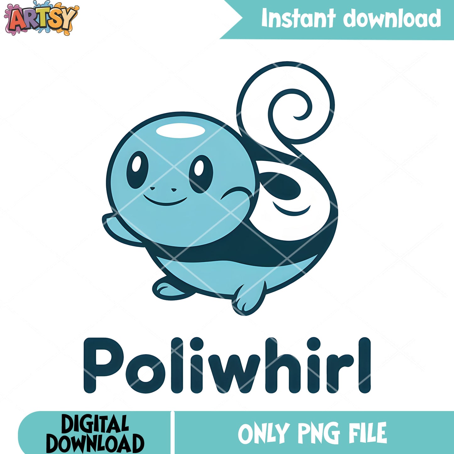 Psychic poliwhirl pokemon png, pokemon poster png, poliwhirl png