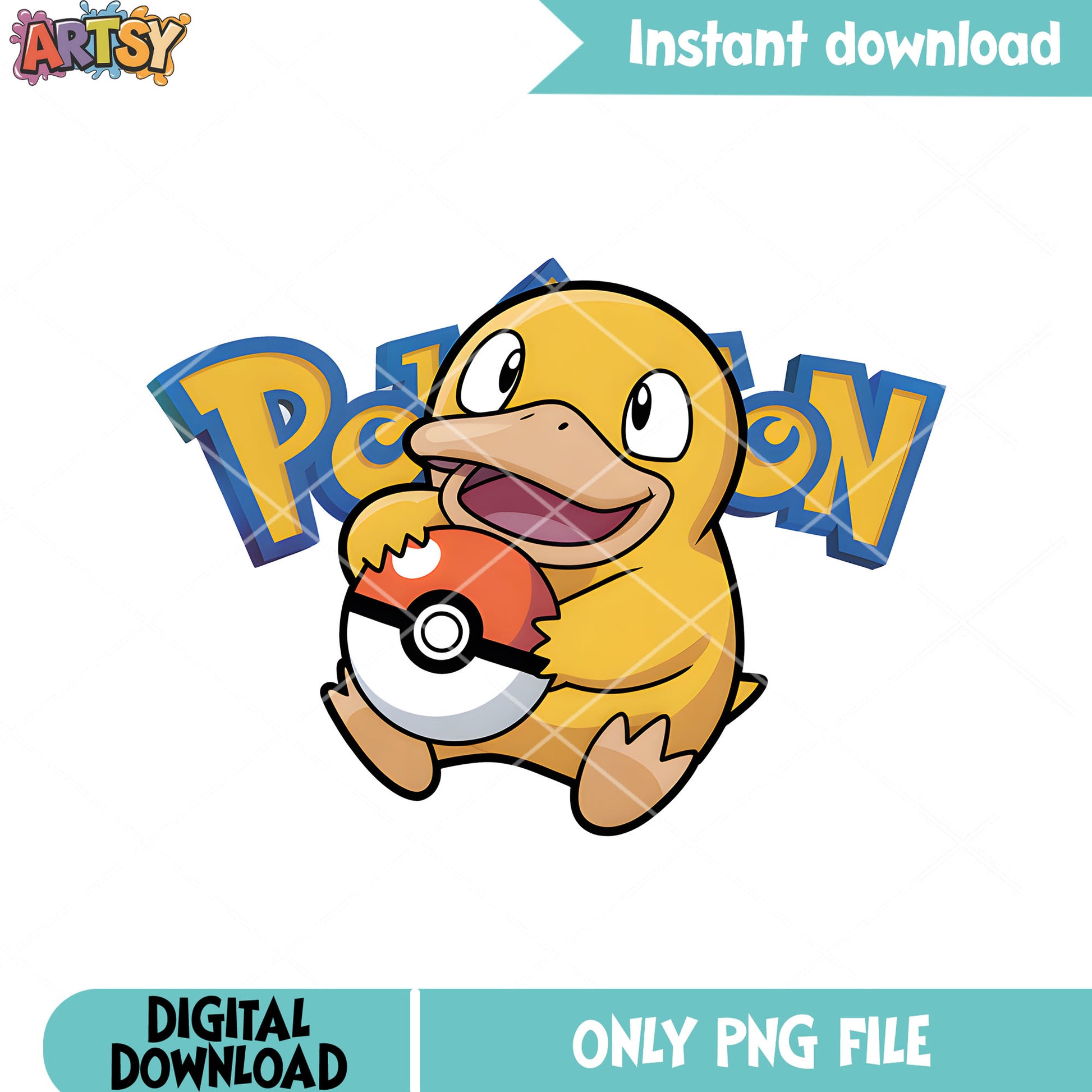 Psyduck pokemon duck png, pokemon psyduck png, oriental light and magic png