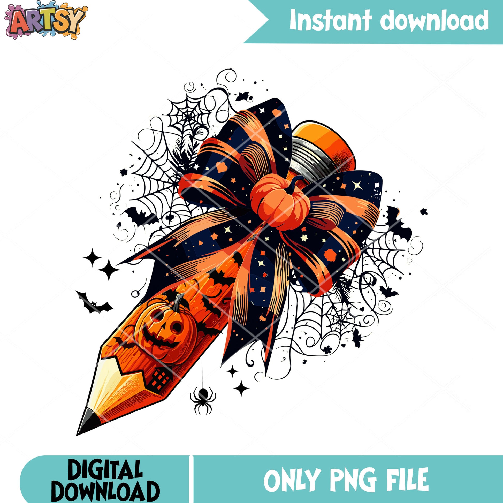 Pumpkin bow tie pen png, scary bats png, halloween scary night png