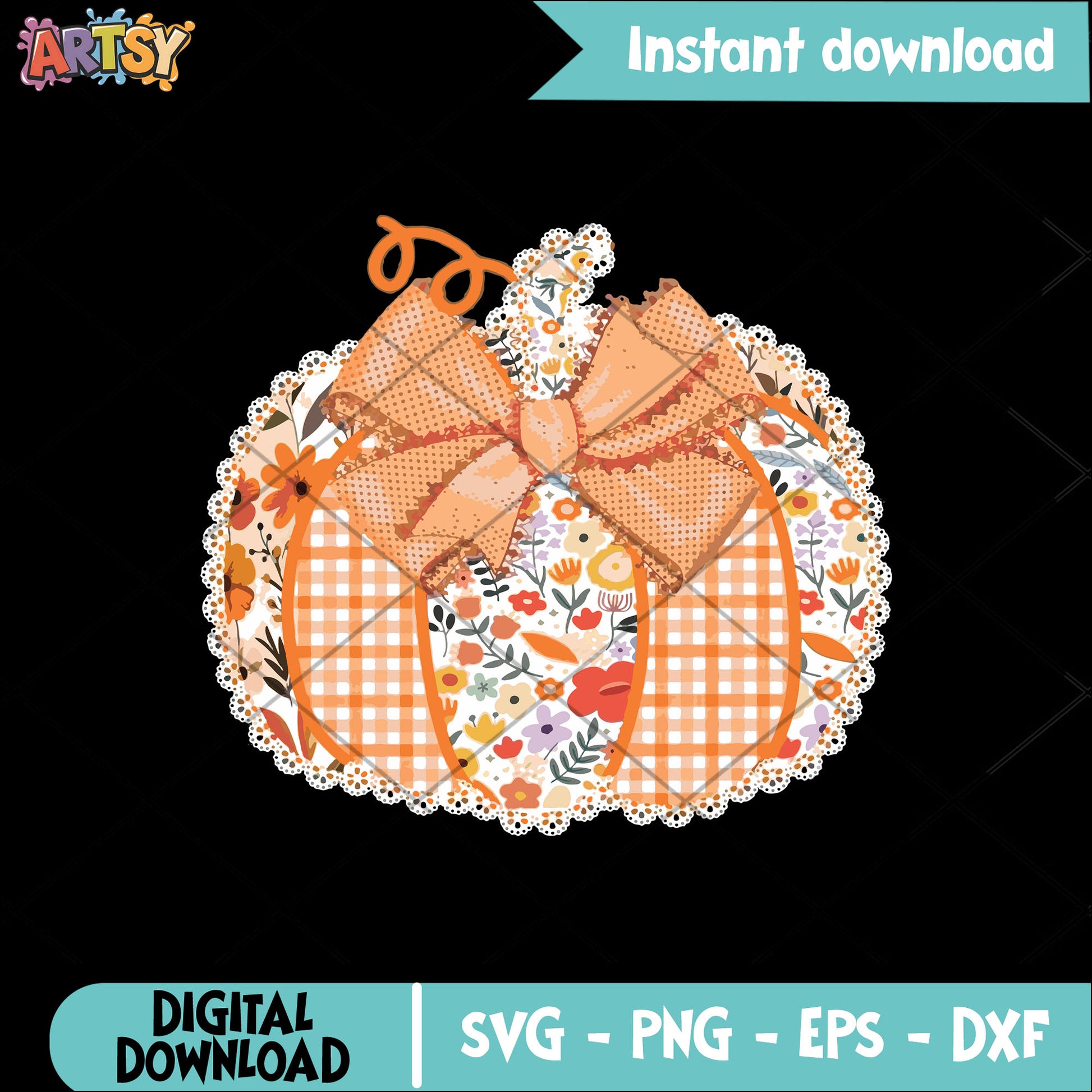 Pumpkin dicky bow design svg, pumpkin bow svg, bow halloween svg