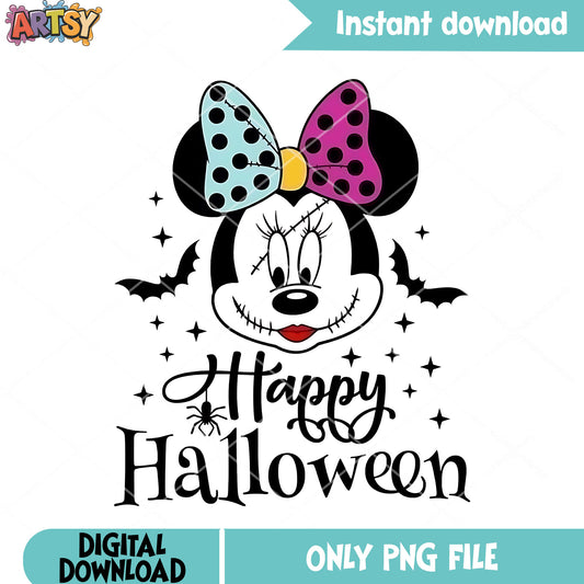 Purple and blue bow tie png, scary bats png, disney character png