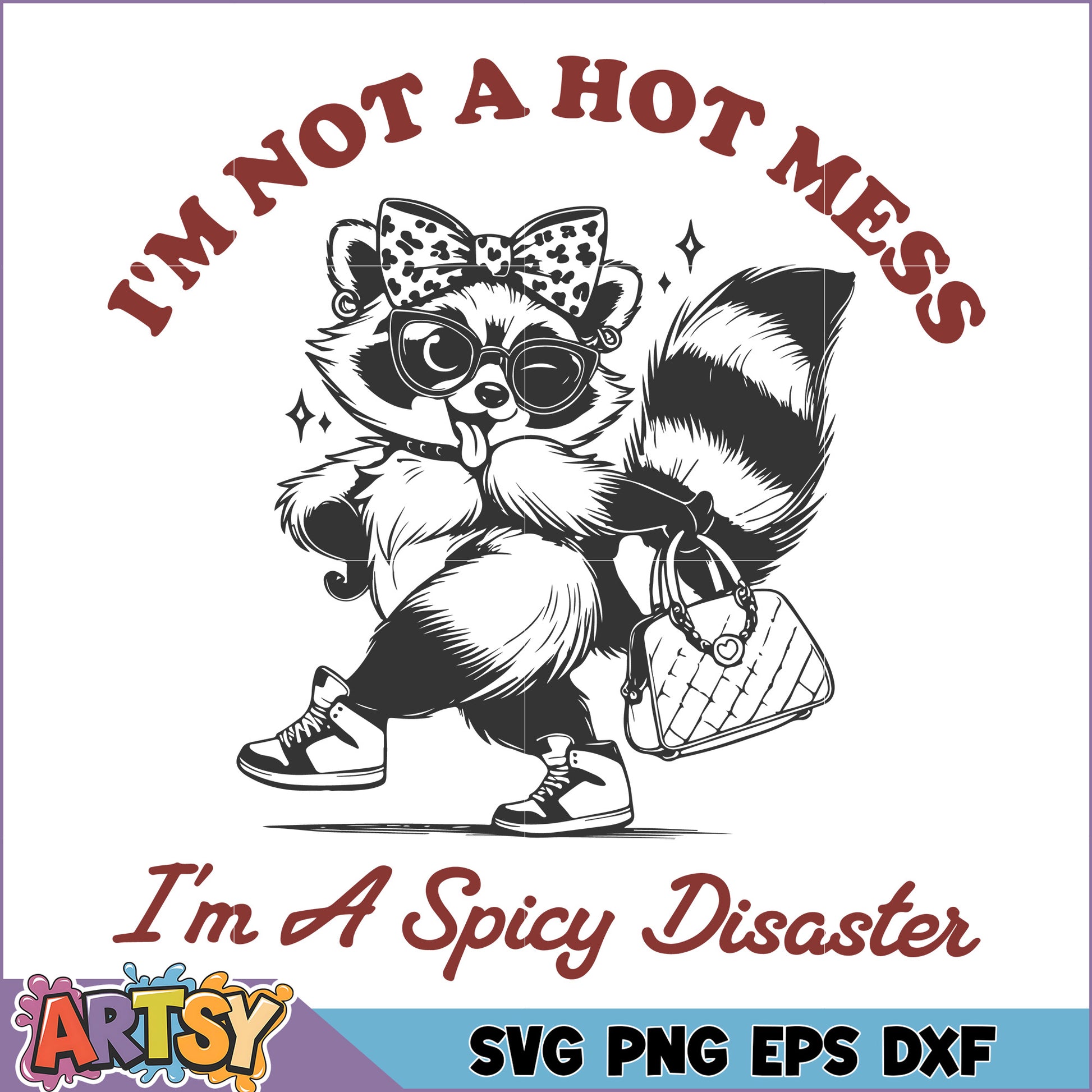 Raccoon Spicy Disaster SVG Graphic