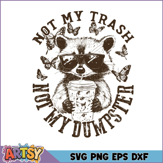 Raccoon Sunglasses SVG Cut File