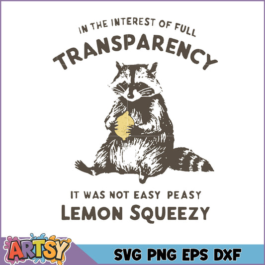 Raccoon Transparency SVG Cut File