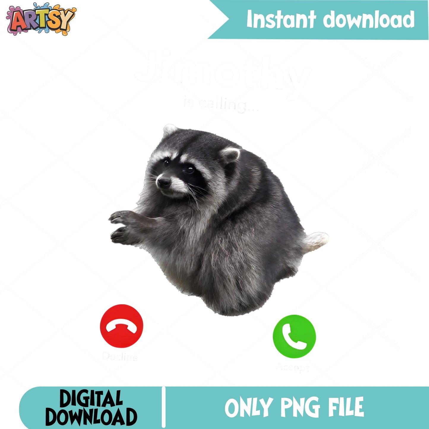 Raccoon Is Calling Funny Meme PNG, Cute Raccoon PNG, Animal PNG