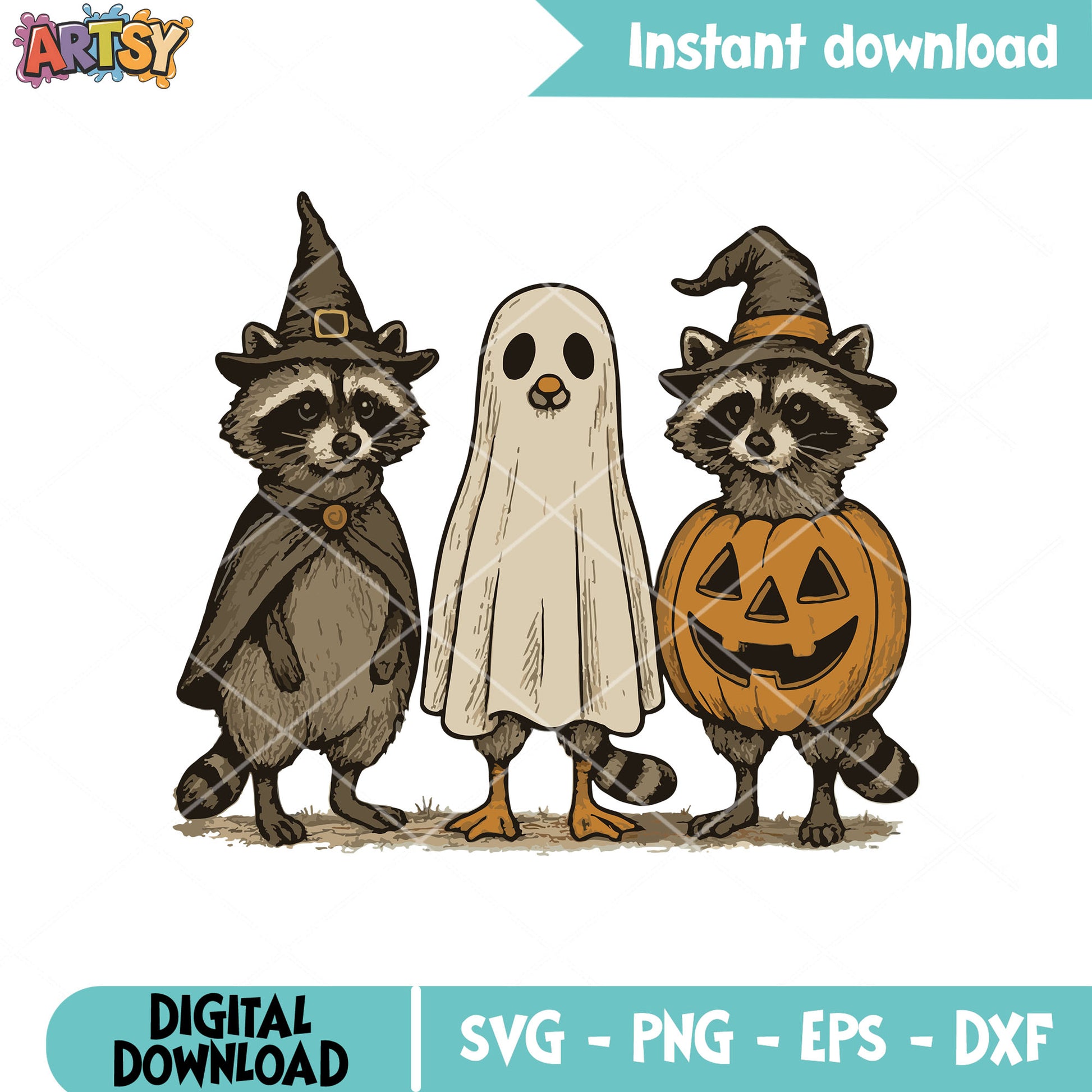 Raccoon feral halloween svg, rocket raccoon​ svg, raccoon halloween svg