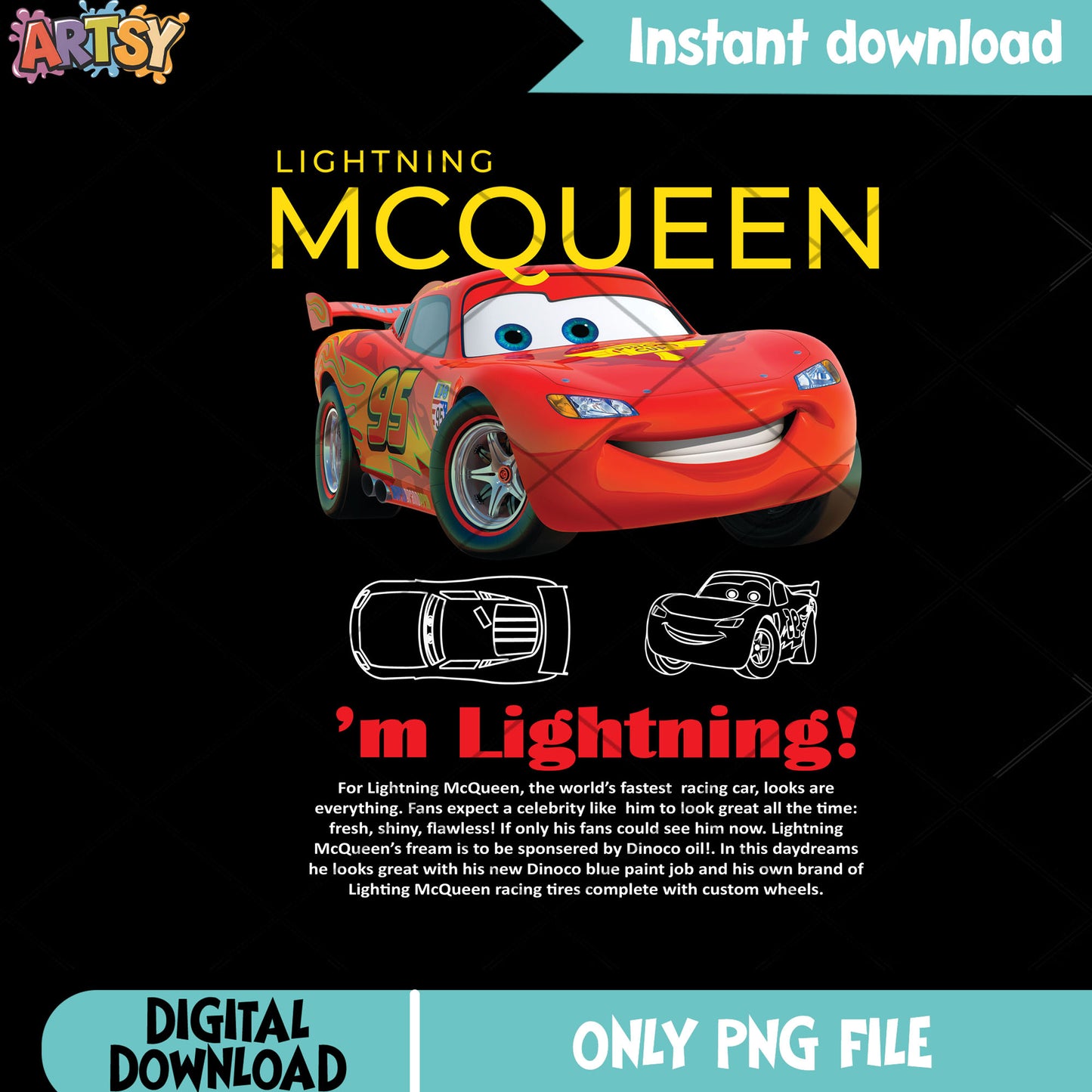 Race car png, Im lightning png, Disney Pixar png