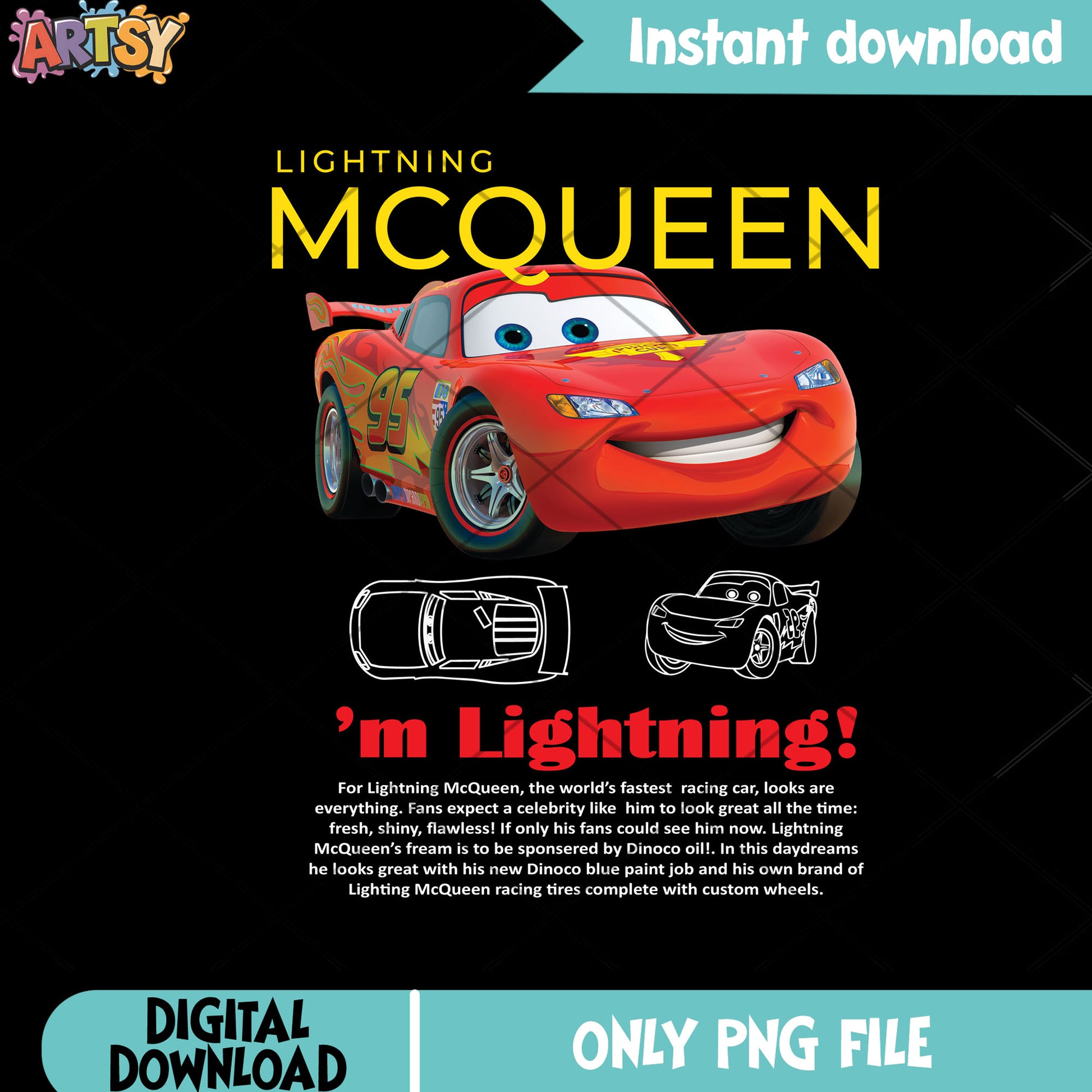 Race car png, Im lightning png, Disney Pixar png